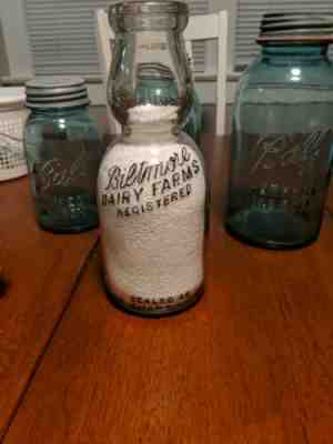 Biltmore Dairy Farms Cream Top Milk Bottle 