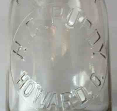 H.C. Purdy Dairy - Howard Ohio - Embossed Quart Milk.