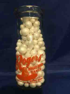 Vintage Oregon Milk Bottle Medford Rogers Rogue River Ranch Golden Guernsey