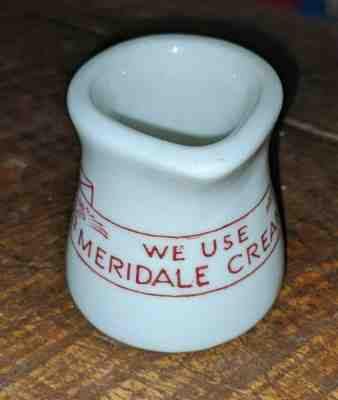 Meridale NY Dairies Vintage china hotel CREAMER DELAWARE COUNTY Hotel milk dairy