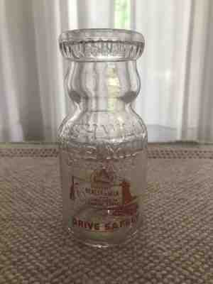 Vintage Glass Bottle Nashville Pure Milk Company - Half Pint