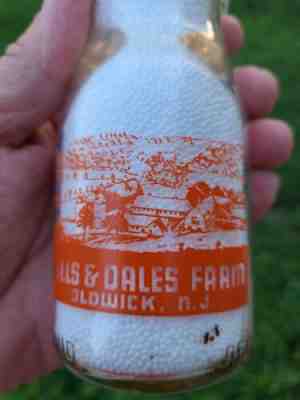 Hills & Dales Farm Milk Bottle Oldwick Nj