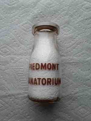 Burkeville, VA Milk Bottle - Piedmont Sanatorium