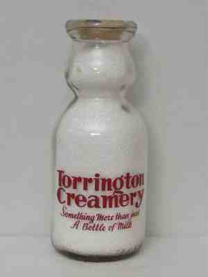 TRPPCT Milk Bottle Torrington Creamery Dairy Torrington CT CREAM TOP When U Want