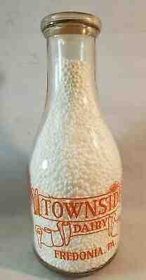 TRPQ Milk Bottle Townside Dairy Fredonia PA Mercer County NO Reserve