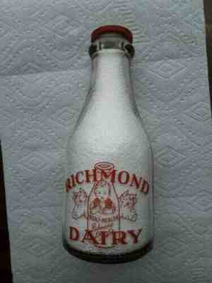 Richmond, VA Milk Bottle- Richmond Dairy War Time