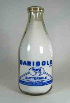 LARGE 1/2 GALLON old SPOKANE WA / DARIGOLD Inland Empire Dairy PYRO milk bottle