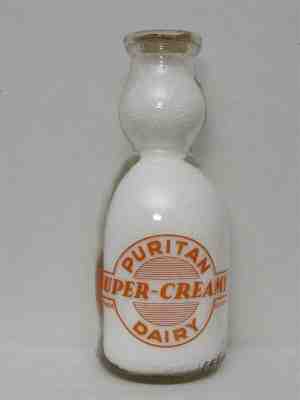 TRPQCT Milk Bottle Puritan Dairy SUPER CREAMY Perth Amboy NJ MIDDLESEX COUNTY 47