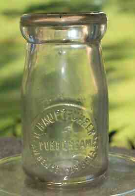 H. HAUPTFUHRER LAWRENCE & CAMBRIA STREETS PHILADELPHIA1/4 PINT CREAM BOTTLE