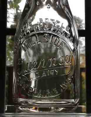 Vintage 1 Pint Milk Bottle Hillside Guernsey Dairy Sun Prairie WI