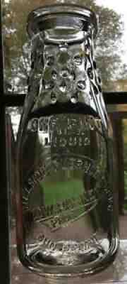 Vintage 1 Pint Milk Bottle Hillside Guernsey Dairy Edw. Paskey Sun Prairie WI