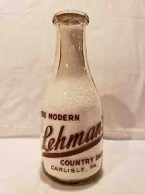 NICE Pennsylvania Milk Bottle, Lehmanâ??s Dairy, Carlisle, PA