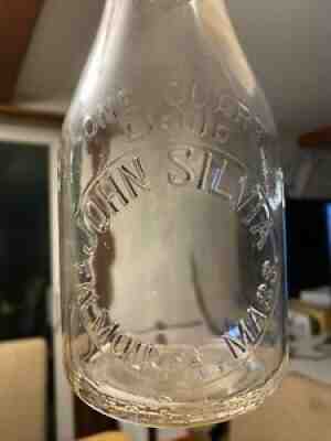 Falmouth MA Quart Milk Bottle John Silvia