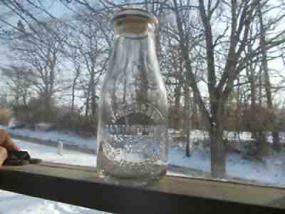 J.H.HORACK SANITARY DAIRY N.JEFFERSON AVE 1911 EARLY PINT ST.LOUIS MILK BOTTLE