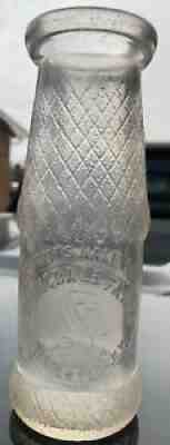 Springdale Farms Half Pint Embossed Milk Bottle Greensburg KY