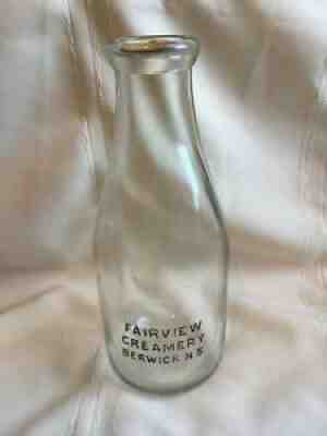 Fairview Creamery Quart Milk Bottle, Berwick, Nova Scotia