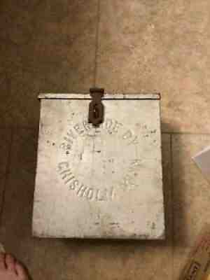 Metal Milk Cooler Doorstep Style Riverside Dairy Chisholm Minn 11â? 1940â??s Mn