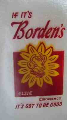 Borden's Elsie the Cow 2-color red & yellow square GALLON milk bottle AWESOME!!