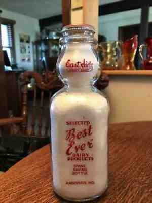 Best Ever Dairy Products Anderson In Ind Indiana Milk Bottle Red Pyro CTQt Nice!