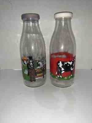 2 Cow-lectable 16qt Milk Bottle Flip Top Made In France (Sherwood Brand)