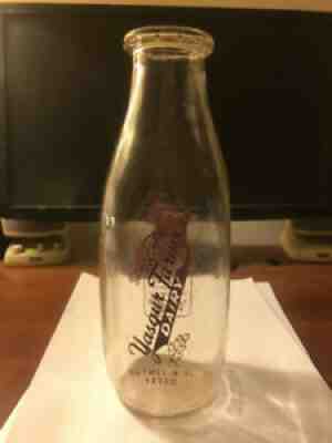 YASGURS FARMS MILK BOTTLE YEAR 1969. SITE OF 1969 ORIGINAL WOODSTOCK FESTIVAL