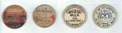 GA milk cap 4 lid set,Foremost JW Browning Jordan Stamps Atlanta Jackson Macon 2