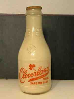 Rare Cloverland Farms Dairy Display Milk BottleÂ  1910 Windsor AVE