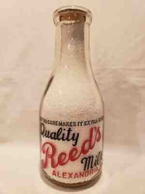 RARE Pennsylvania Milk Bottle Reed's Dairy Alexandria PA Bireley's Scotty Dog