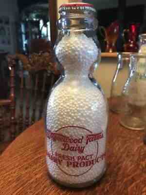 Waynewood Farms Dairy Products Ft. Wayne Ind Indiana Milk Bottle Qt Red CT!