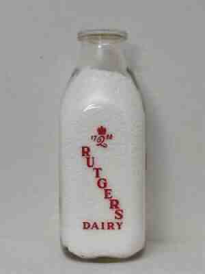 SSPQ Milk Bottle Rutgers Dairy University COLLEGE Agriculture New Brunswick NJ