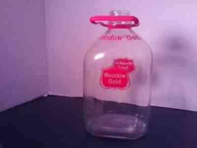 Vintage Glass Gallon Milk Bottle Meadow Gold Dairy No Reserve