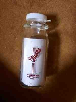 Pottsville PA Milk Bottle Half Pint 1969 Guers dairy Tumbling run Schuylkill co.