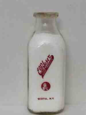 SPQ Milk Bottle E J Bleser Dairy Products Farm Scotia NY SCHENECTADY COUNTY baby