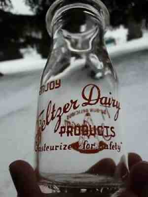 Smeltzer dairy milk bottle. Michigan.