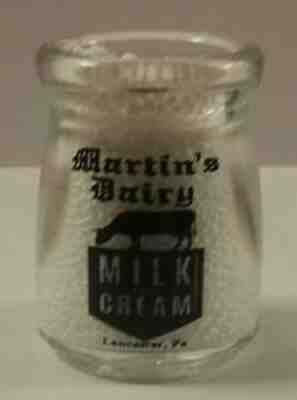 Very Nice Very Nice Martin's Dairy 1/2 oz. Glass Creamer Lancaster, Pa