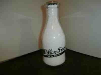 Miller-Bros Dairy quart milk bottle, millersburg, PA Dalmatia, Herndon, Halifax