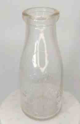 VINTAGE BROADVIEW FARM DERRY NH PINT R.A. NORRIS MILK BOTTLE