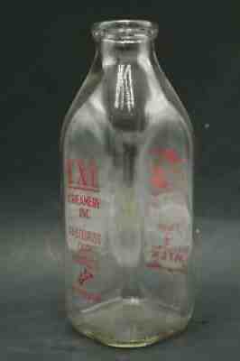 Vintage 1 Qt. Milk Bottle Approx. 8.5