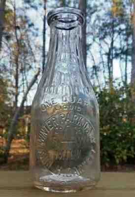 Vintage Wilmington NC Milk Bottle John H Garrett Winter Park Dairy~As Is~Rare