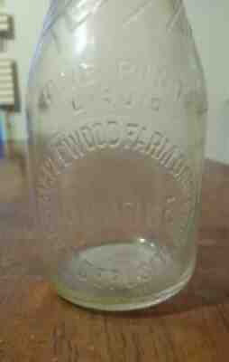 Vintage Milk Bottle Maplewood farm dairy Kimble Port Deposit MD Pint