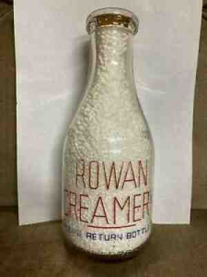 Rowan Creamery Quart Blue War Bonds Bottle Red ACL Salisbury NC Rowan County