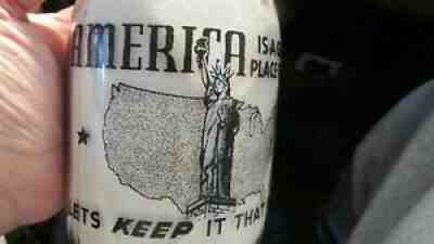 Oklahoma City, OK. South Side Dairy WAR SLOGAN Milk Bottle TRPQ Statue o Liberty