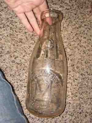 Vintage Mt. Joy PA Milk Bottle Quart Martin's Sanitary Dairy