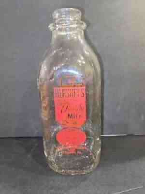 Hershey Chocolate corp. Quart milk bottle, Hershey, PA Palmyra cornwall