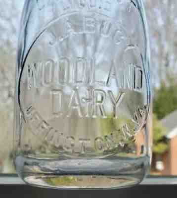 J.A.Bucy Woodland Dairy - UFFINGTON, W.VA. Pint Milk Botttle - WV West Virginia