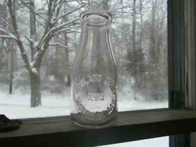 MOBERLY,MO. HIGHLAND DAIRY NO.3 UNLISTED 1914 PINT RARE MISSOURI MILK BOTTLE