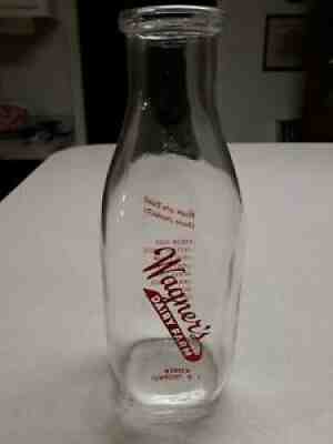 WAGNER'S DAIRY FARM ONE QUART MILK BOTTLE WARREN TOWNSHIP N.J.