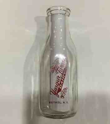 YASGUR FARMS DAIRY FARM GENUINE 1956 MILK BOTTLE WOODSTOCK MUSIC FESTIVAL*BUYNOW