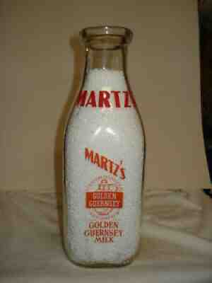 TSPQ Martz's Dairy Shamokin, Pa. Nothumberland County 1967 Milk Bottle