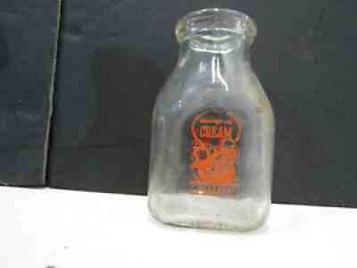 OLD IXL CREAMERY PEACHES DAIRY MILK GLASS JUG JAR VASE BOTTLE